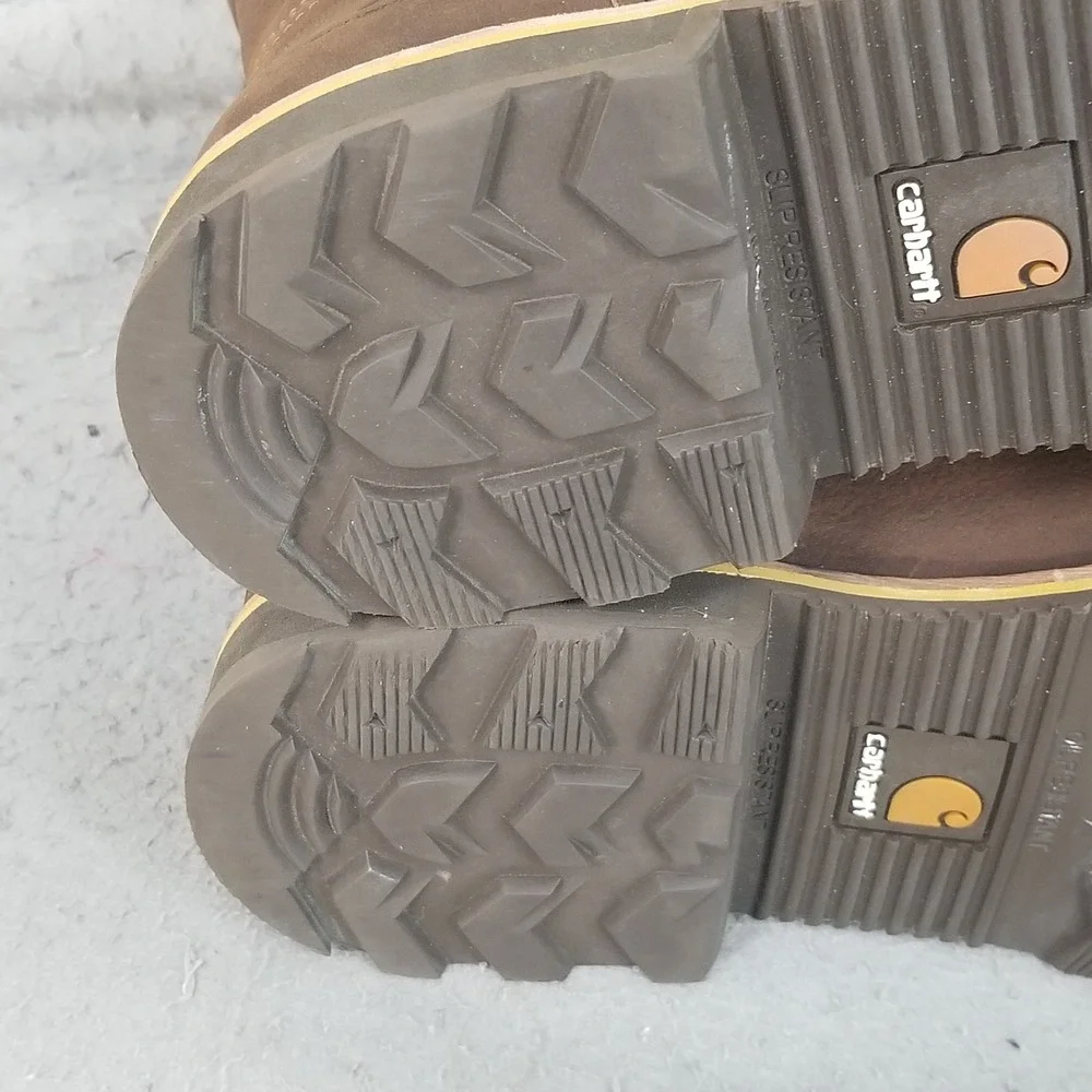 Carhartt Work Boots Mens 15 Brown CMP1453 Wellington Waterproof Safety Toe EH W